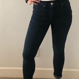 Express High Waisted Denim Perfect Dark Leggings